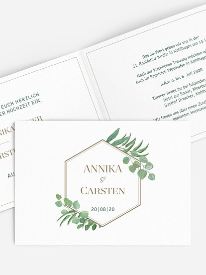 Hochzeitseinladung Eucalyptus