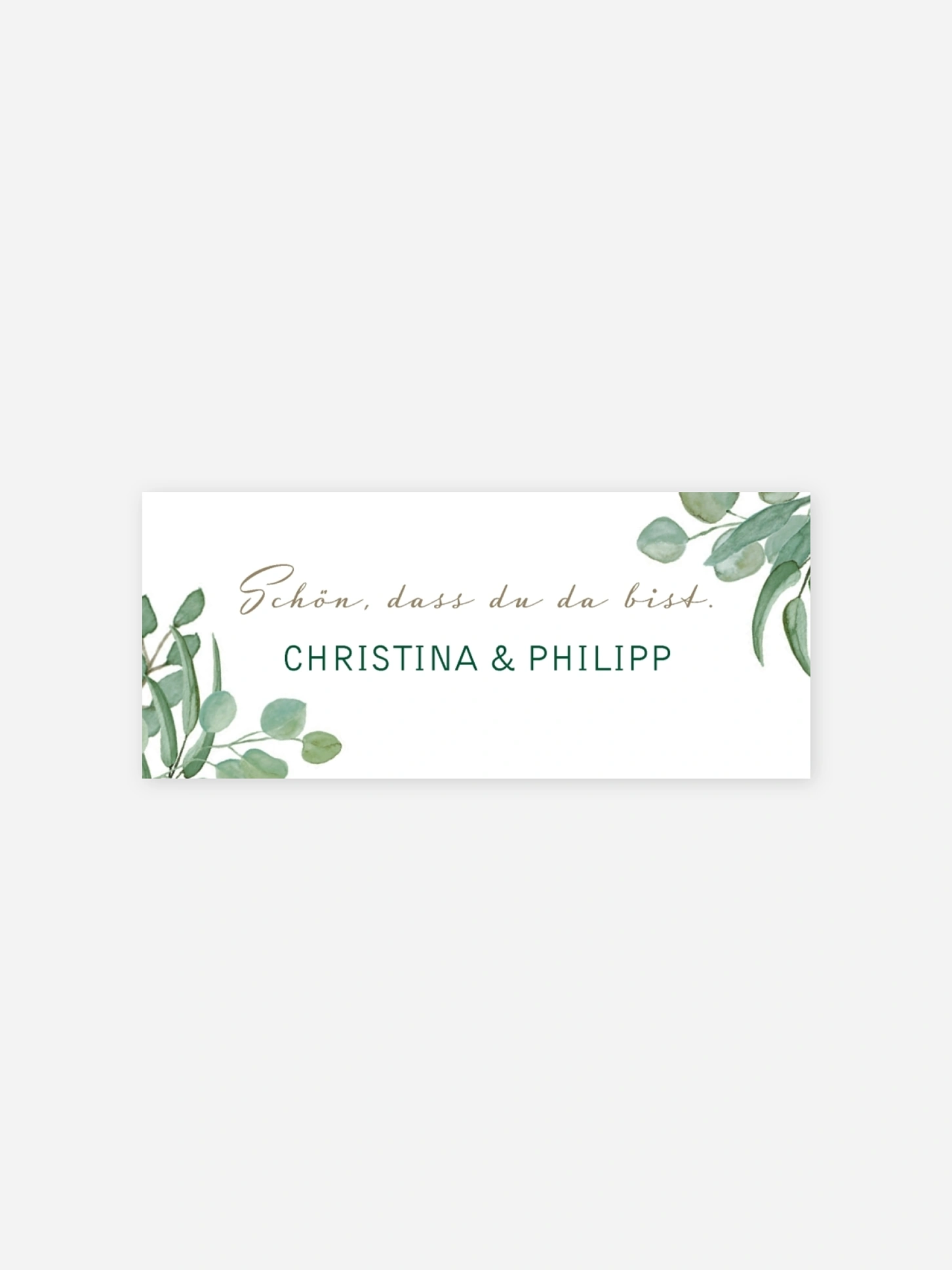 Geschenkaufkleber Hochzeit Eucalyptus