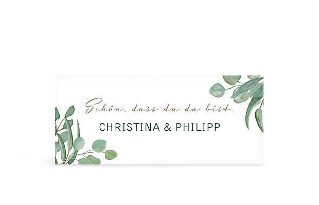 Geschenkaufkleber Hochzeit Eucalyptus