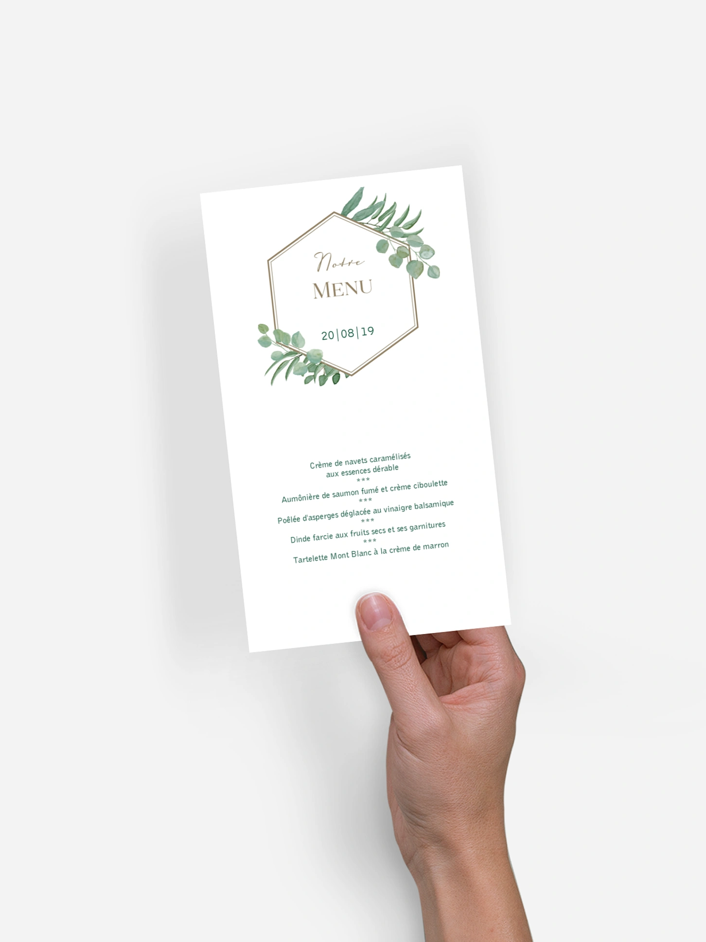 Menu mariage Eucalyptus