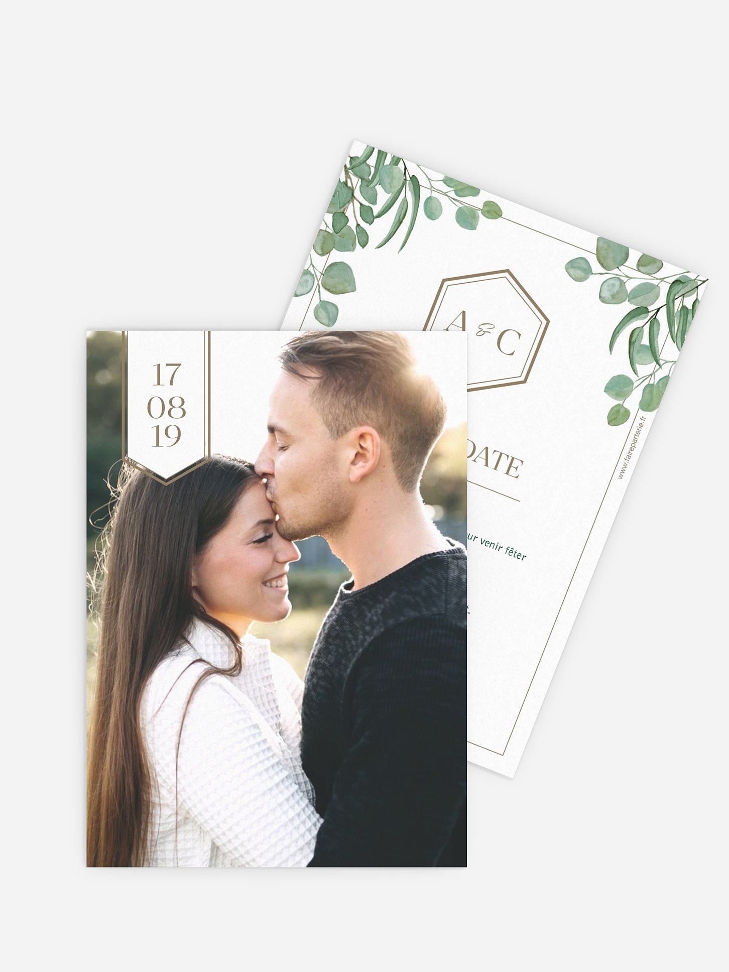 Save the date Eucalyptus