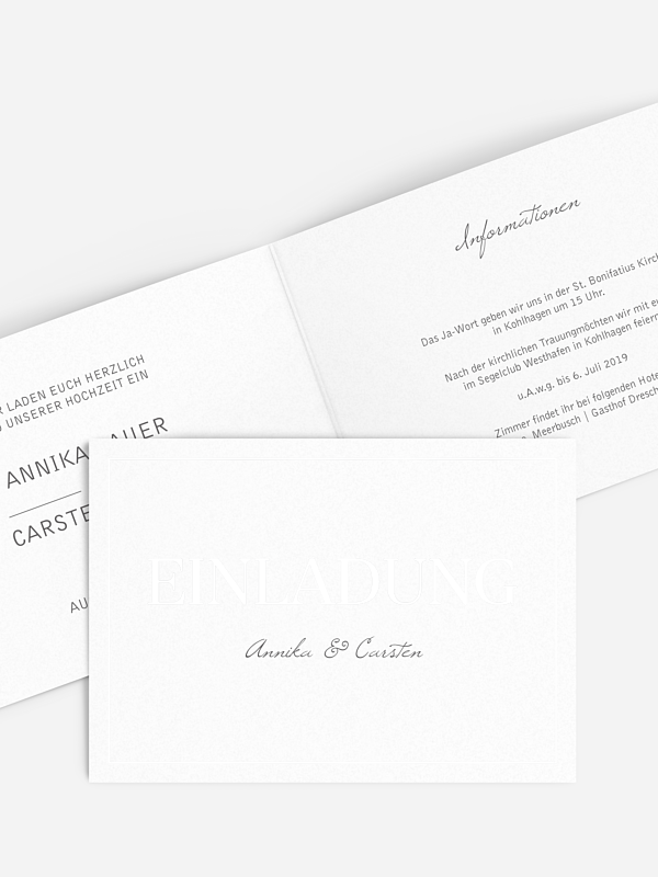 Hochzeitseinladung Pure Premium