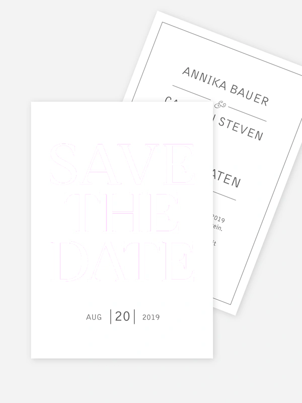 Save-the-Date Karte Pure Premium