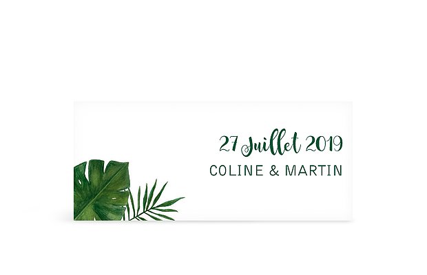 Étiquette cadeau mariage Jungle
