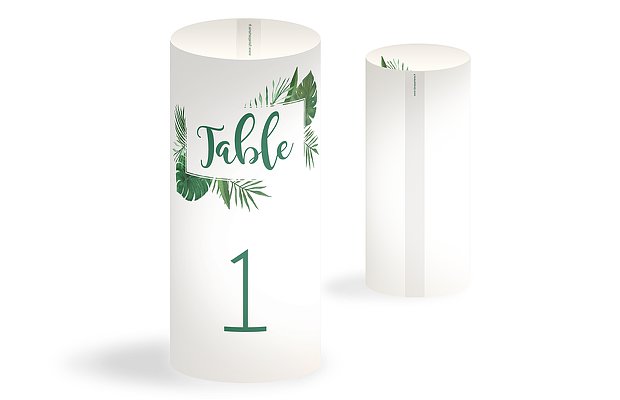 Numéro de table mariage Jungle