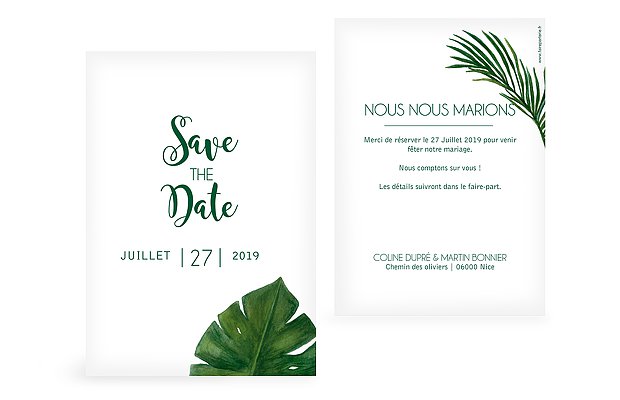 Save the date Jungle
