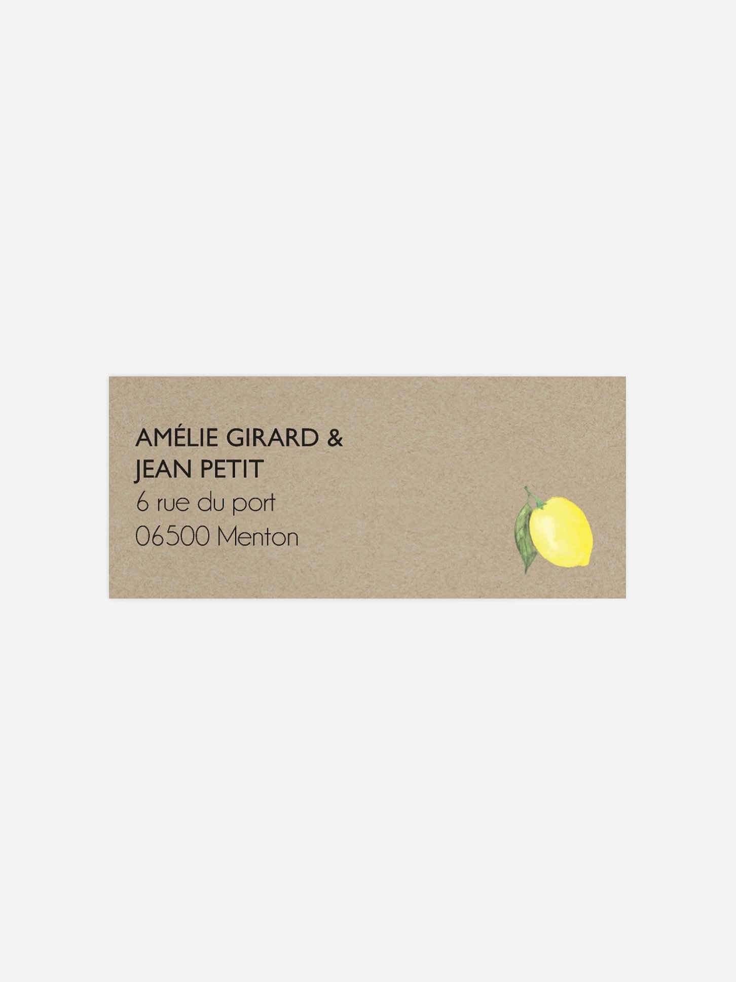 Étiquette expéditeur mariage Amalfi