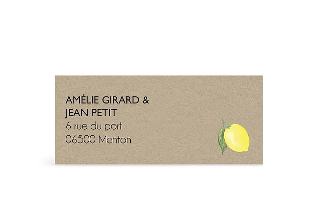 Étiquette expéditeur mariage Amalfi