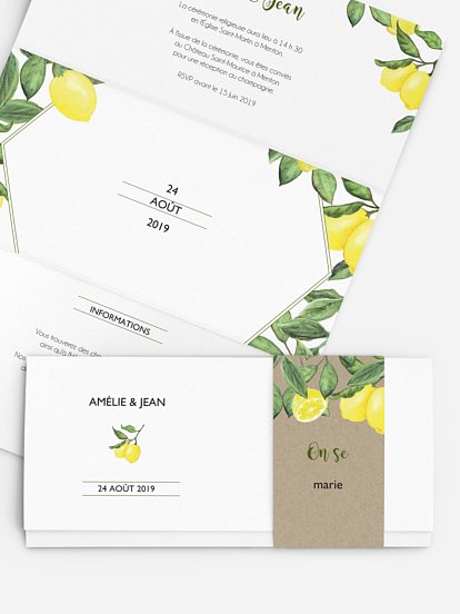 Faire-part mariage Amalfi