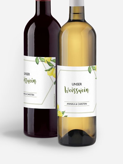 Flaschenetikett Hochzeit Amalfi