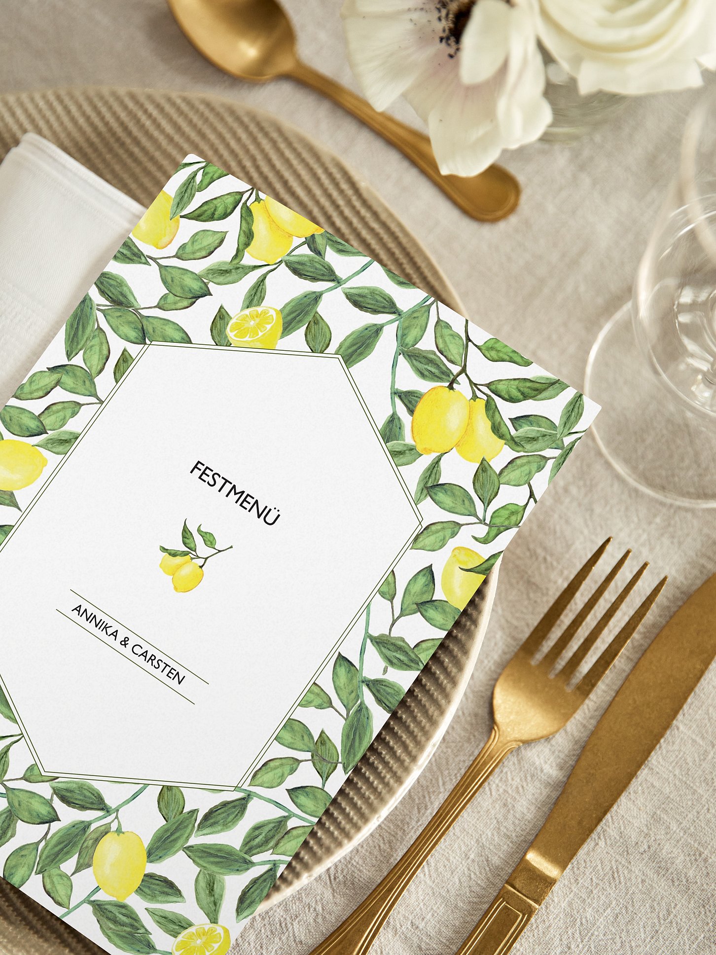 Menükarte Hochzeit Amalfi