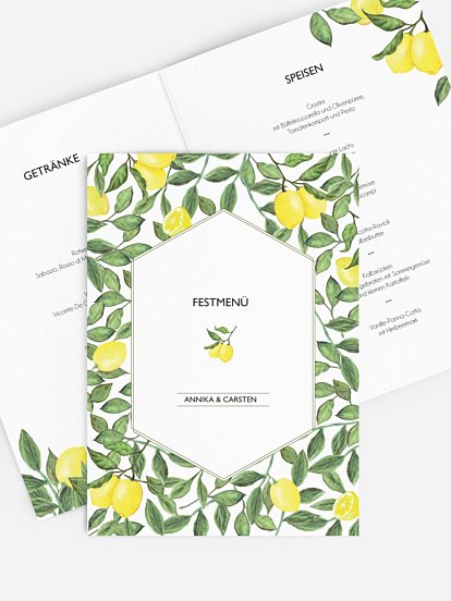 Menükarte Hochzeit Amalfi