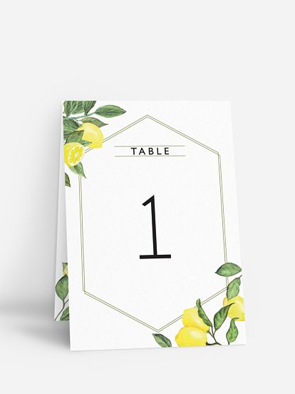 Numéro de table mariage Amalfi