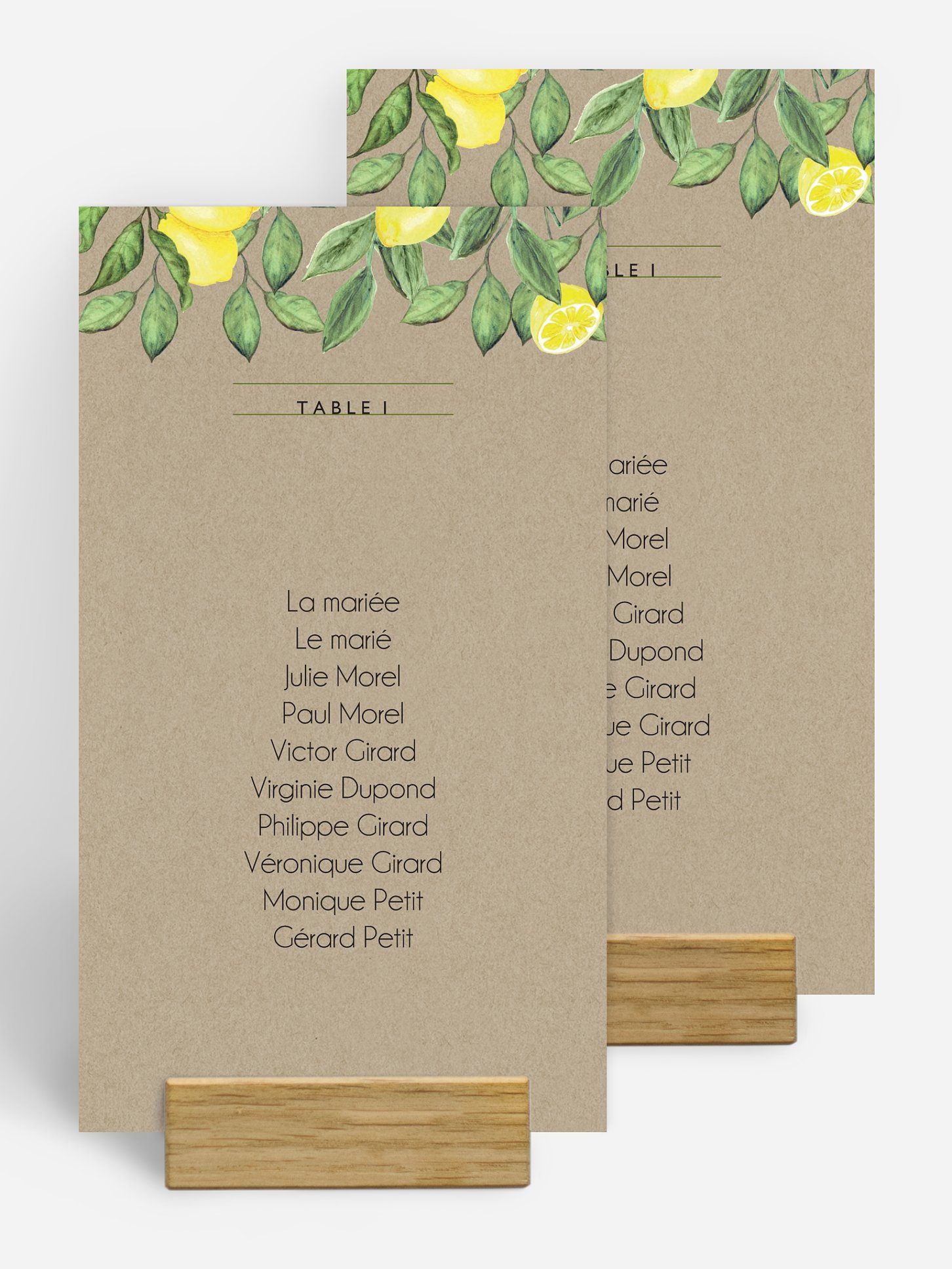 Nom de table mariage Amalfi