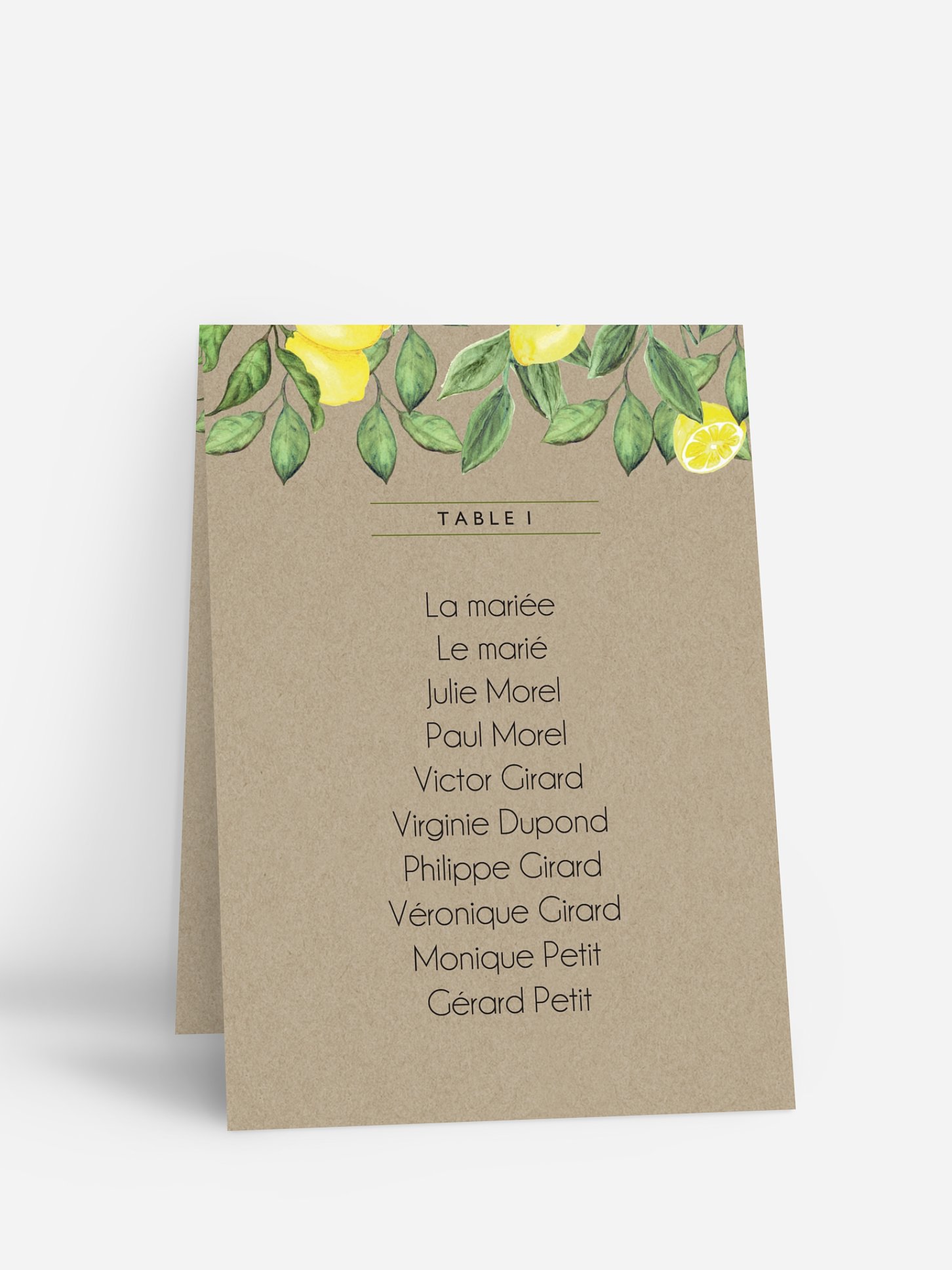 Nom de table mariage Amalfi