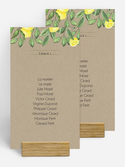 Nom de table mariage Amalfi