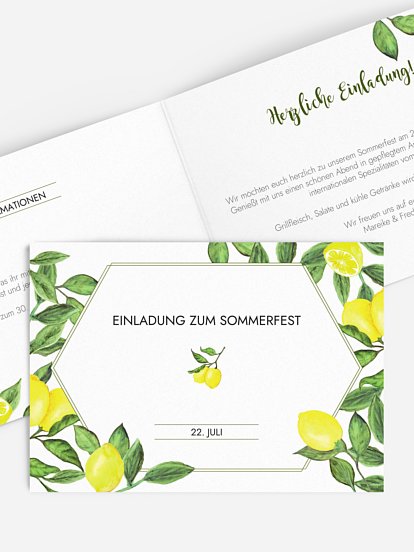 Partyeinladung Amalfi