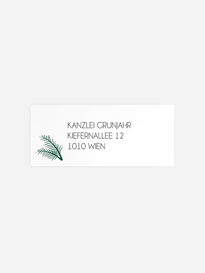 Absenderaufkleber geschäftl. Weihnachten Edle Weihnacht Premium