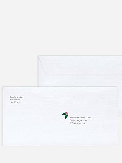 Bedruckte Umschläge geschäftl. Weihnachten Edle Weihnacht Premium