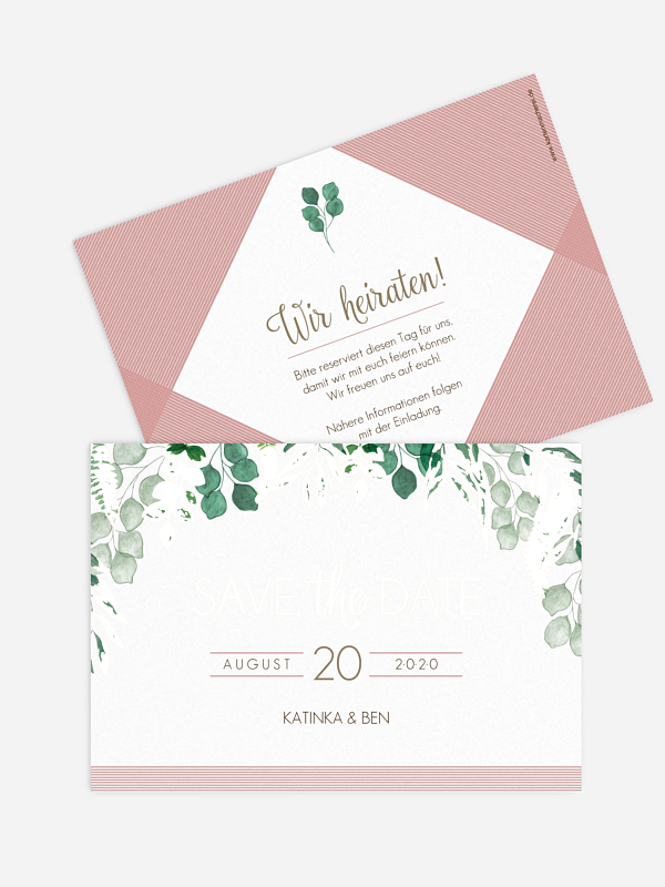 Save-the-Date Karte Greenery Premium