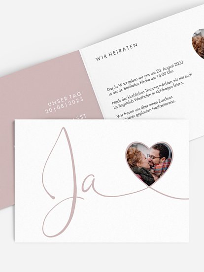 Hochzeitseinladung Herzglück