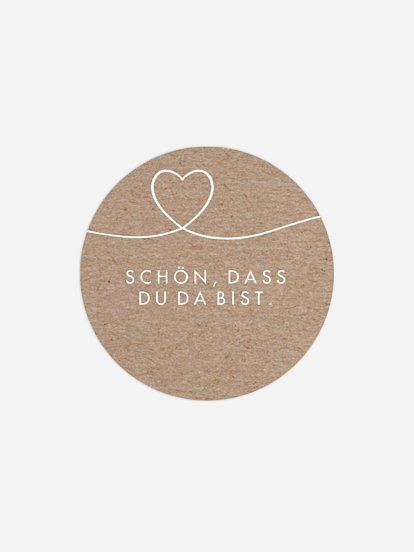 Geschenkaufkleber Hochzeit Herzglück
