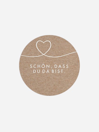 Geschenkaufkleber Hochzeit Herzglück
