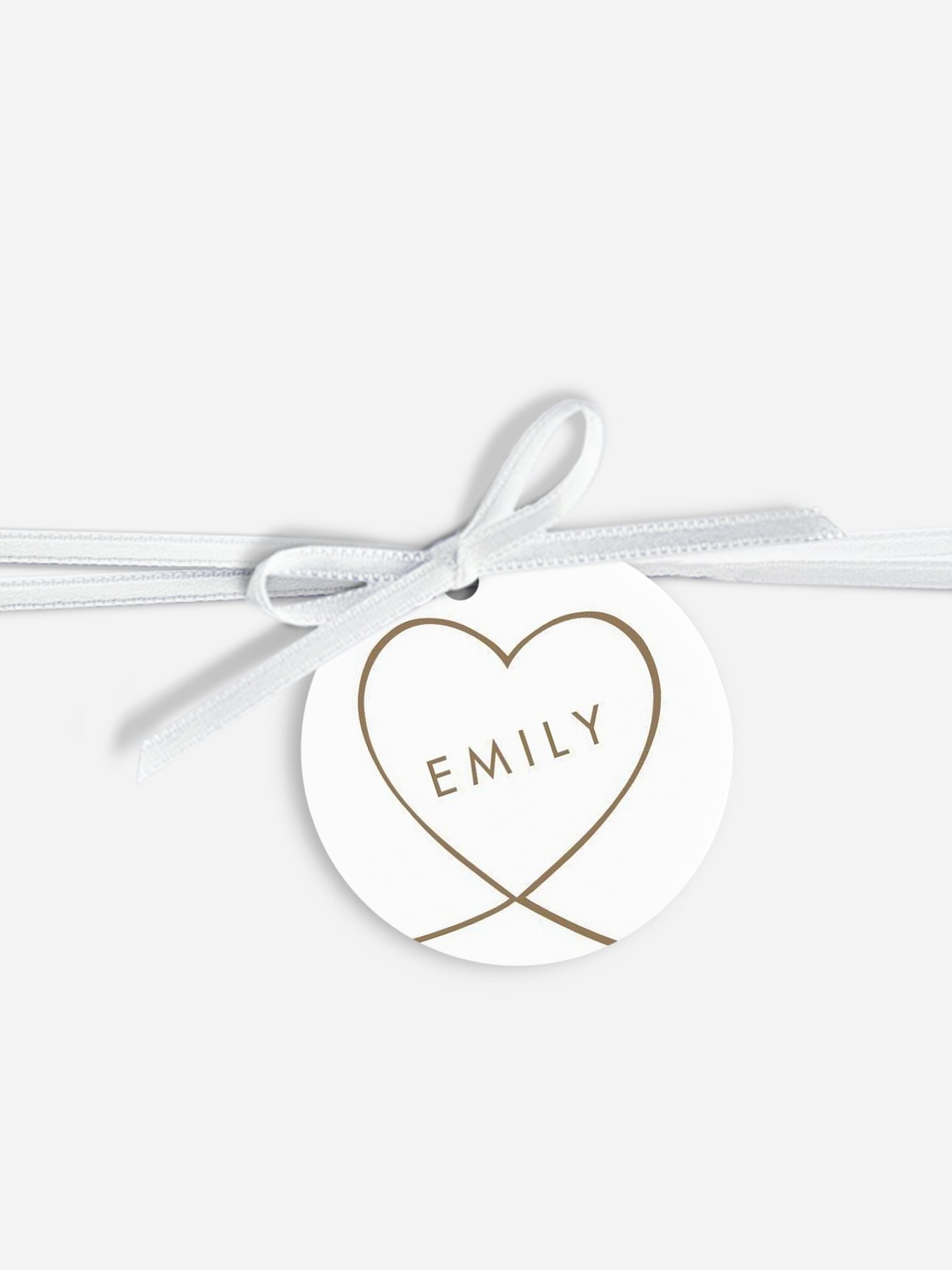 Anhänger mit Band zur Hochzeit personalisiert Herzglück
