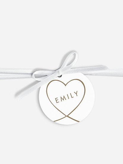 Anhänger mit Band zur Hochzeit personalisiert Herzglück