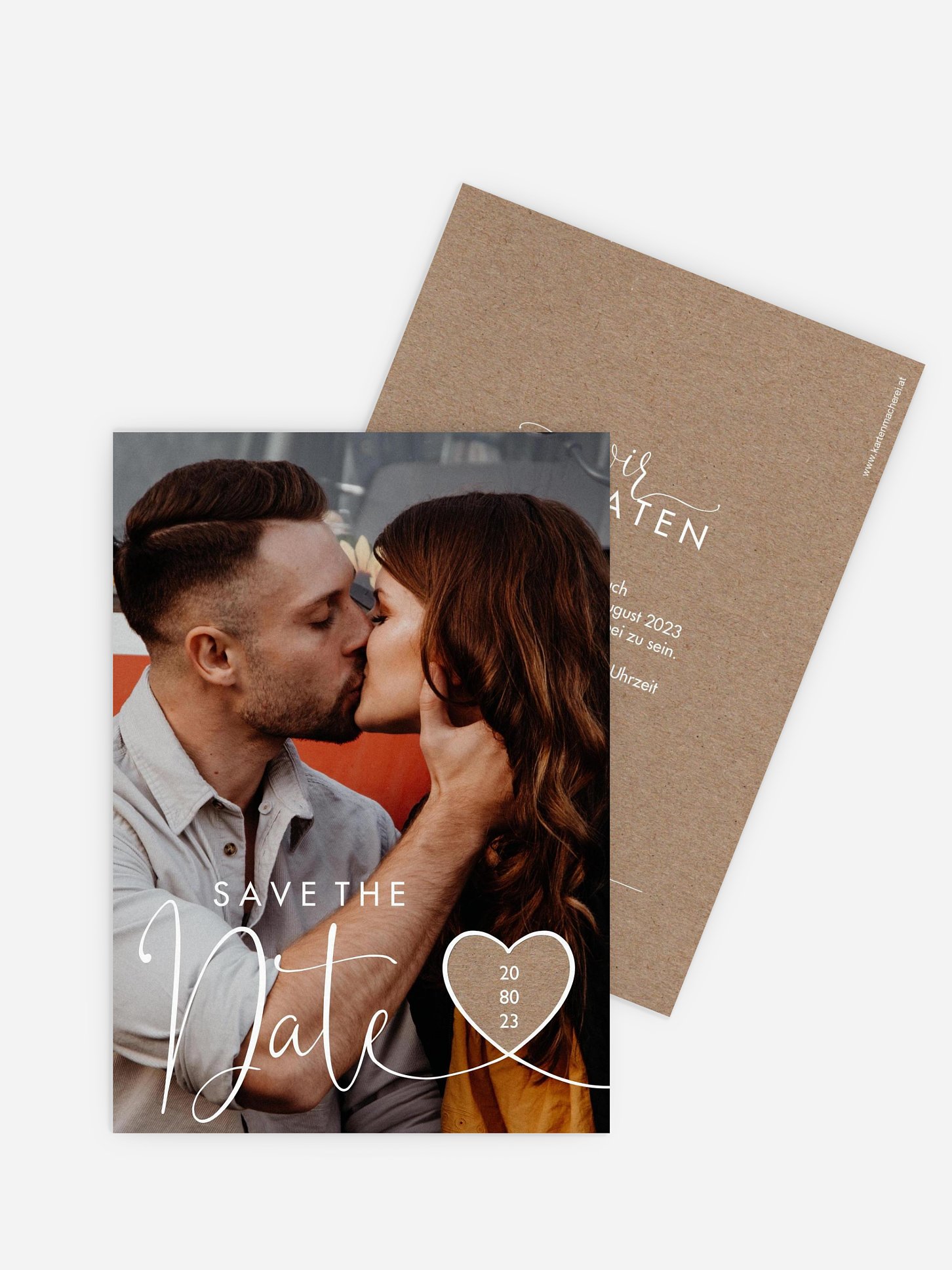Save-the-Date Karte Herzglück