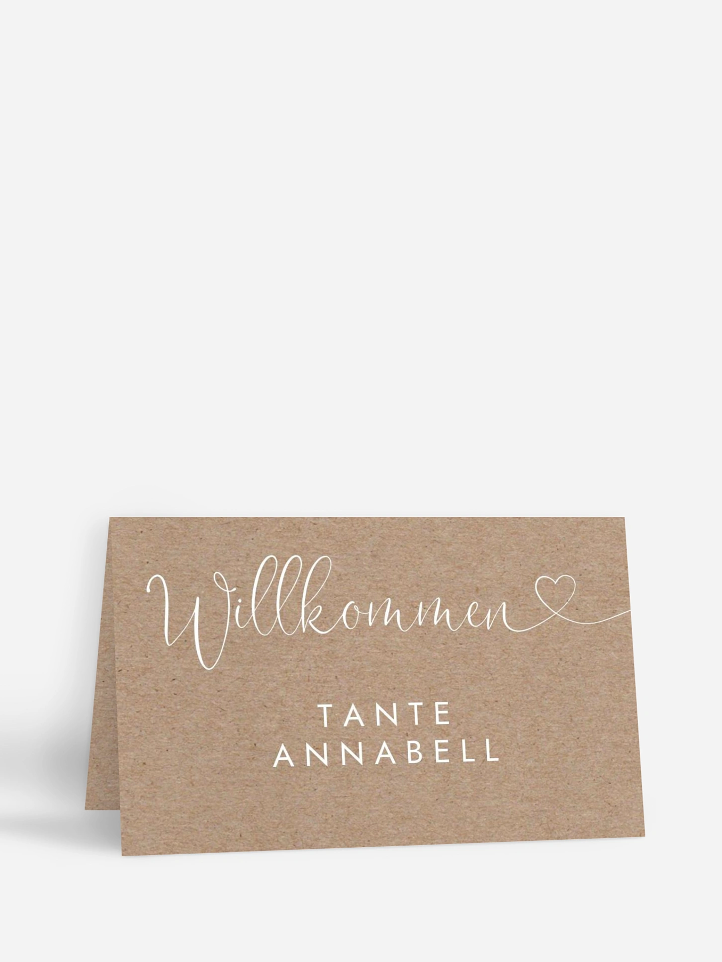 Tischkarte Hochzeit Herzglück