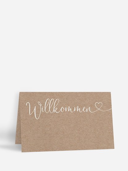 Tischkarte Hochzeit Herzglück