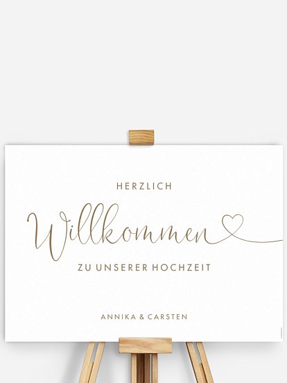 Willkommensschild Herzglück