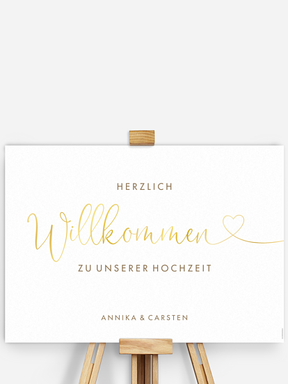 Willkommensschild Herzglück