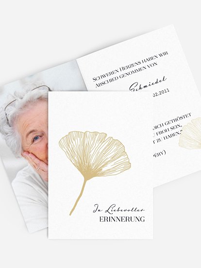 Sterbebild Ginkgo