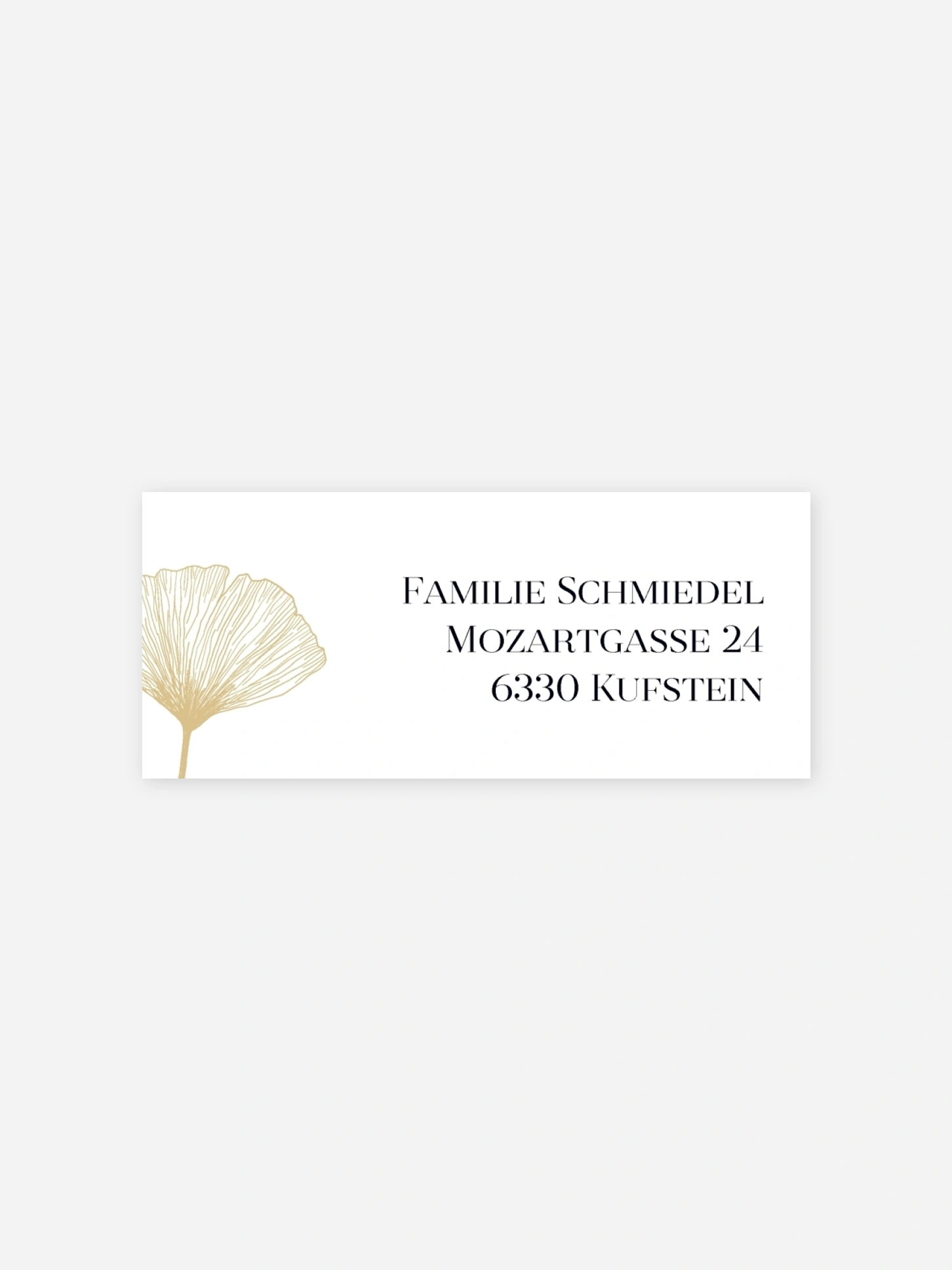 Absenderaufkleber Trauer Ginkgo Premium