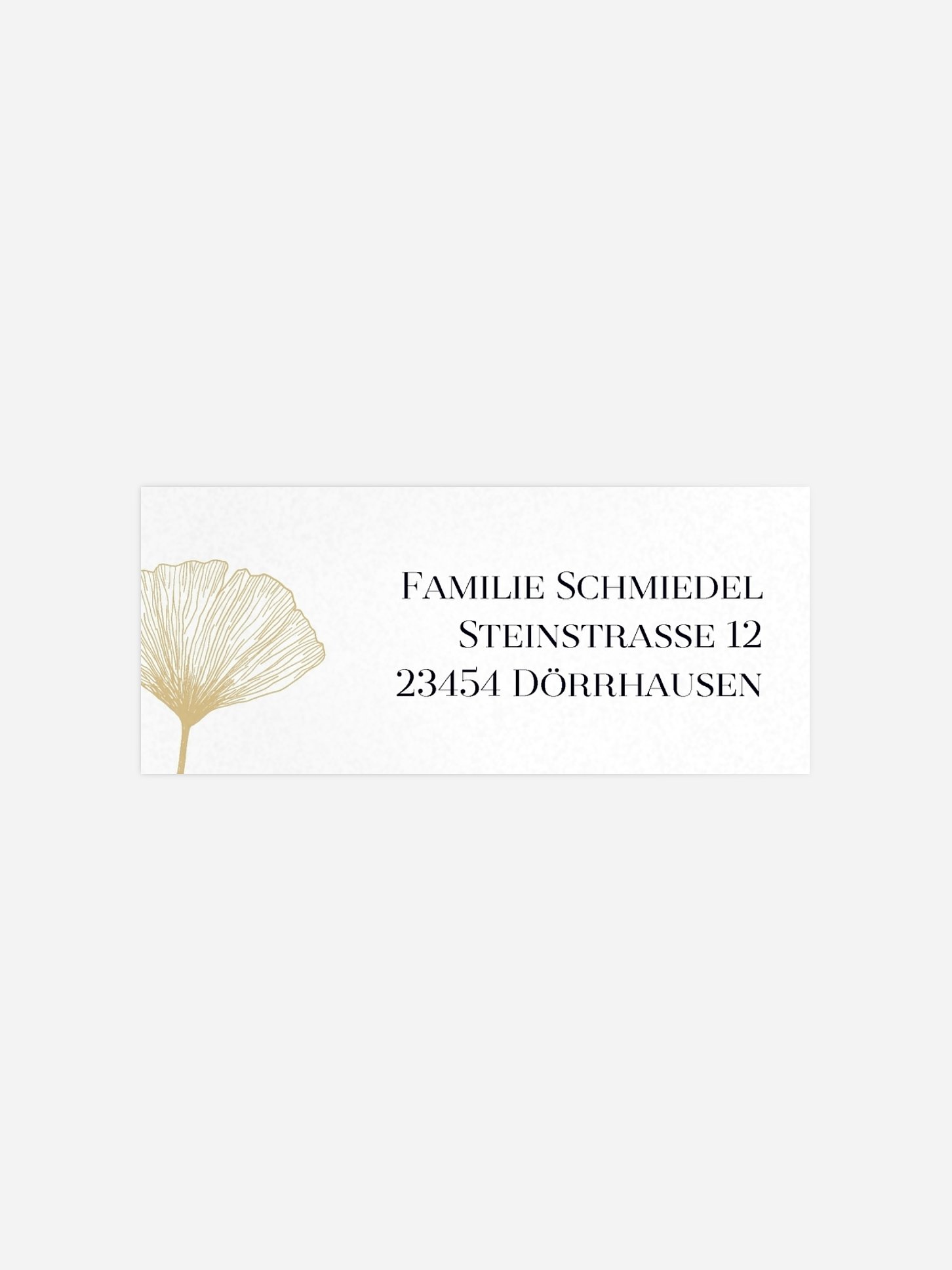 Absenderaufkleber Trauer Ginkgo Premium