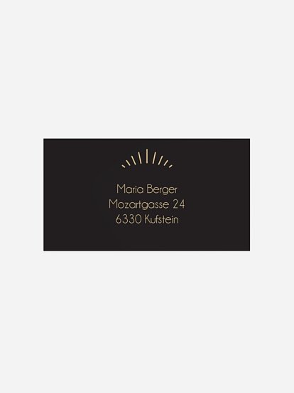 Empfängeraufkleber Geburtstag Prunkvoll