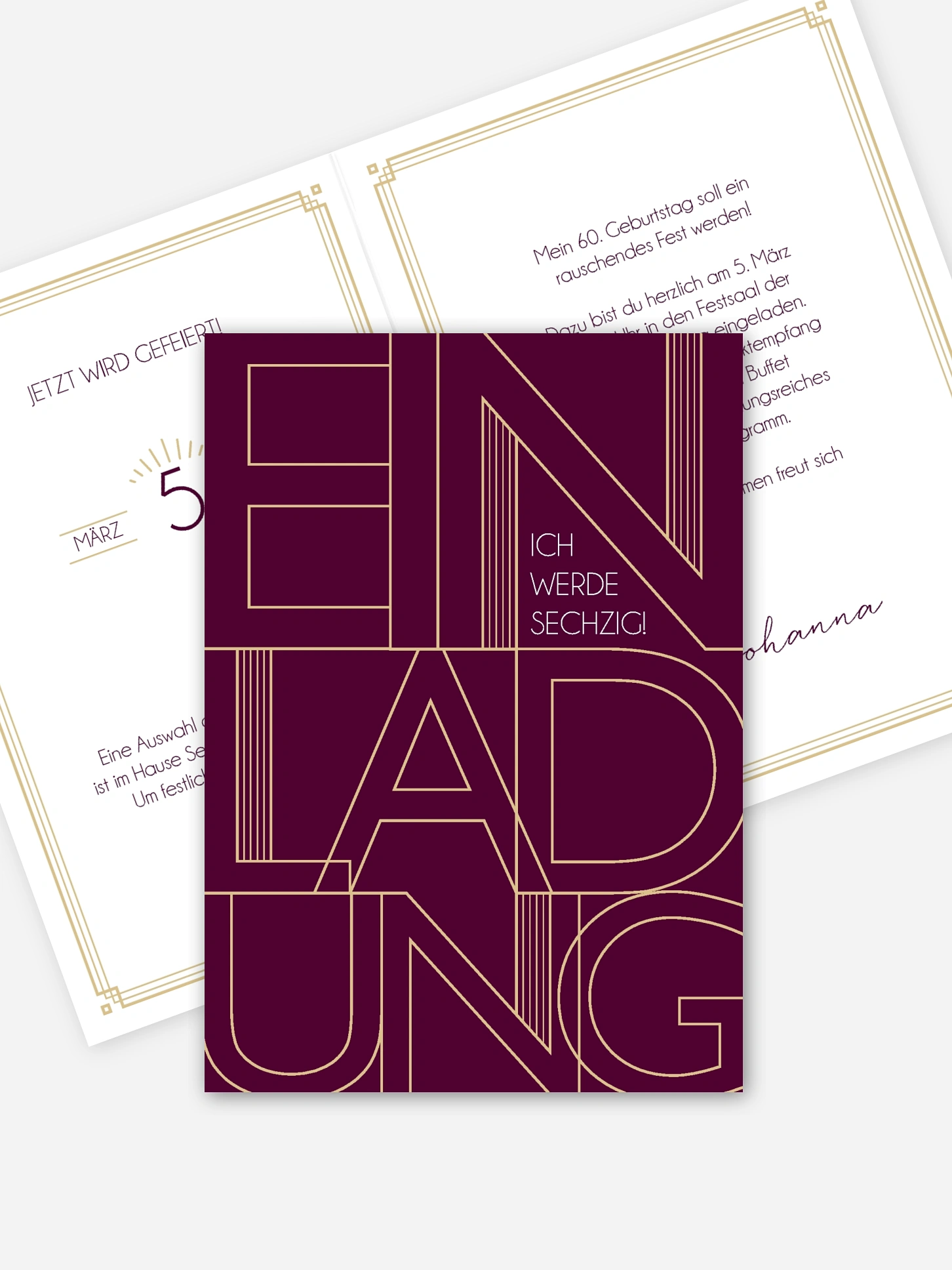 Einladung 60. Geburtstag Futuristic Invite