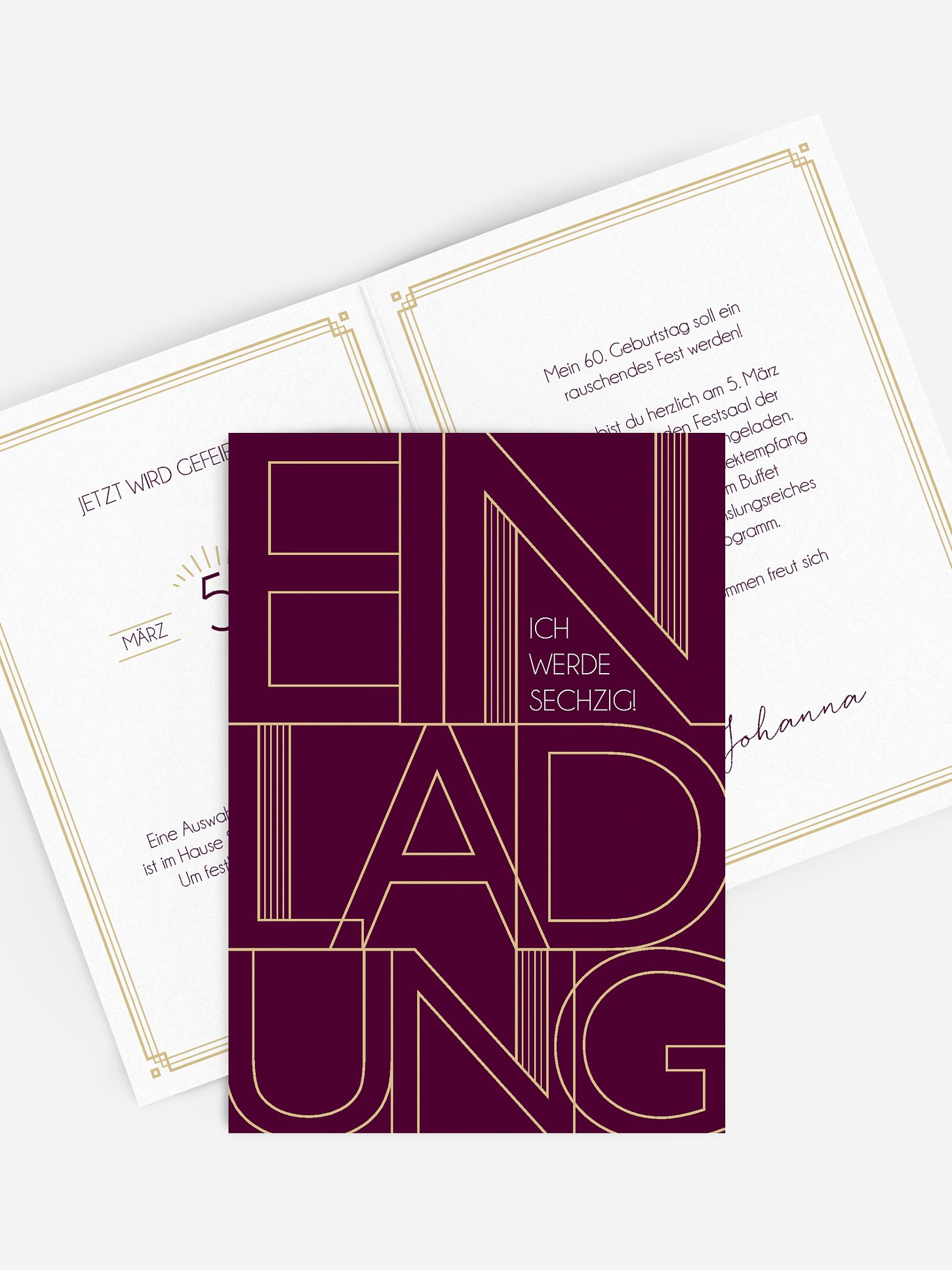 Einladung 60. Geburtstag Futuristic Invite