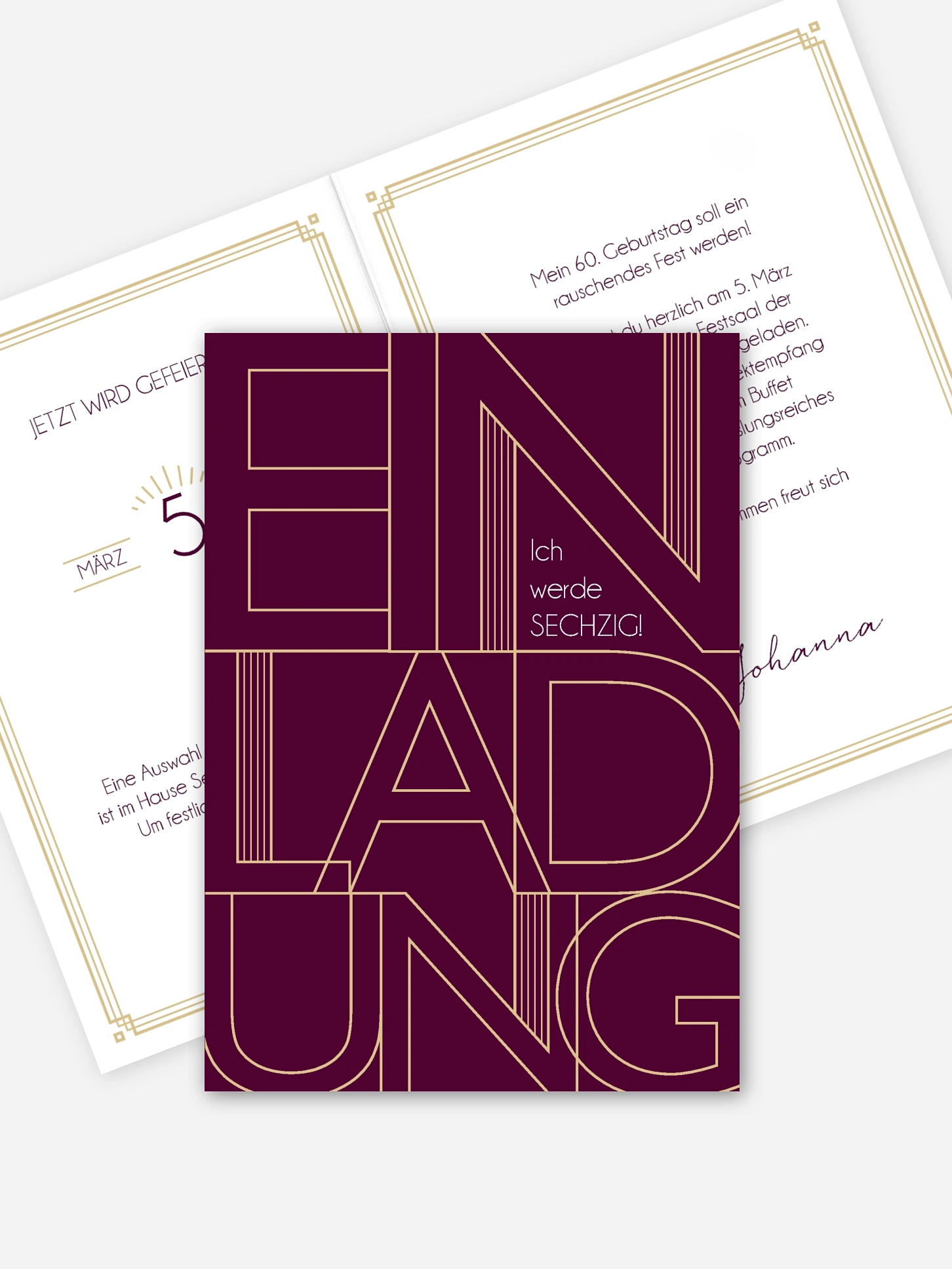 Einladung 60. Geburtstag Futuristic Invite