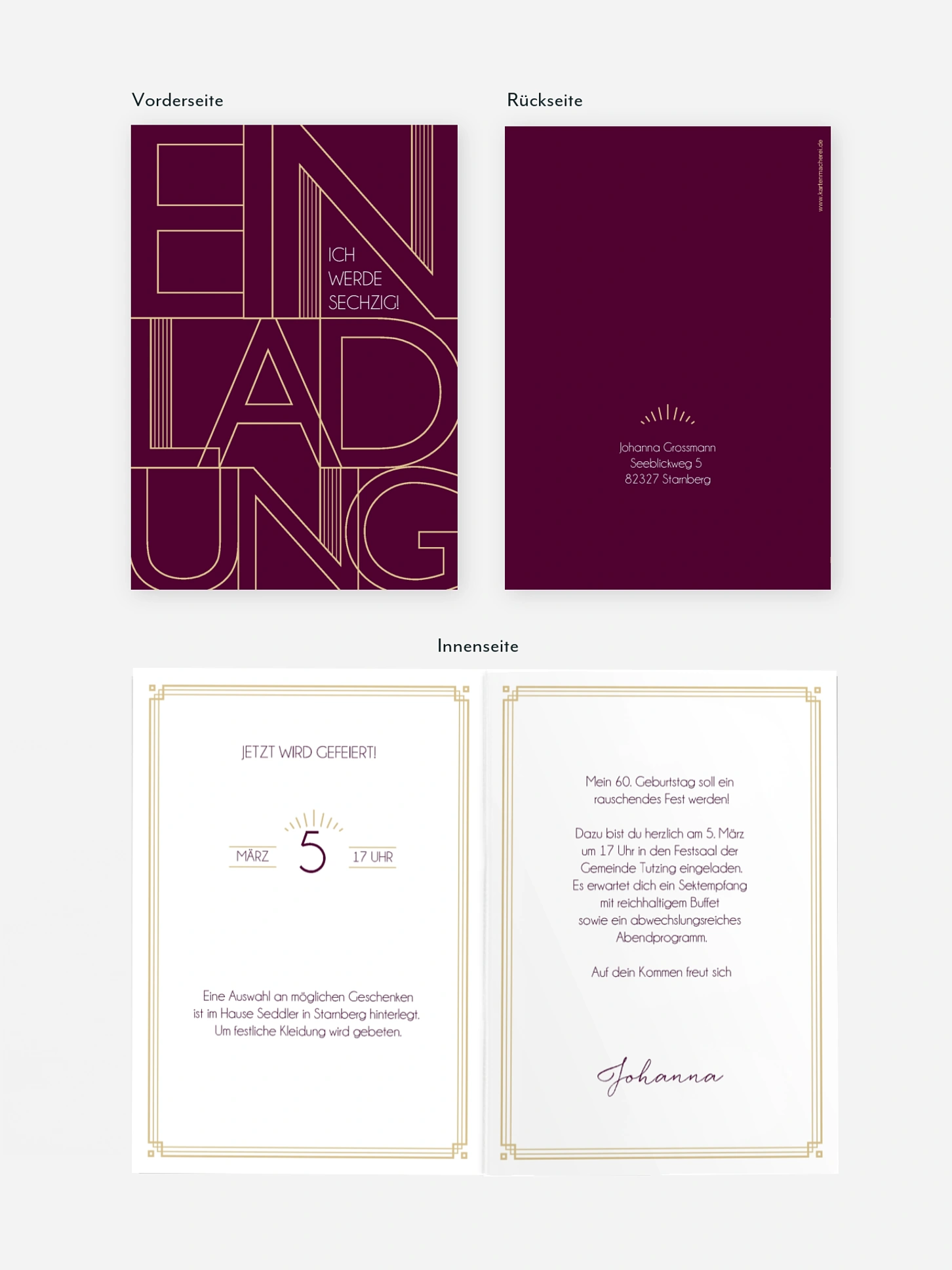 Einladung 60. Geburtstag Futuristic Invite