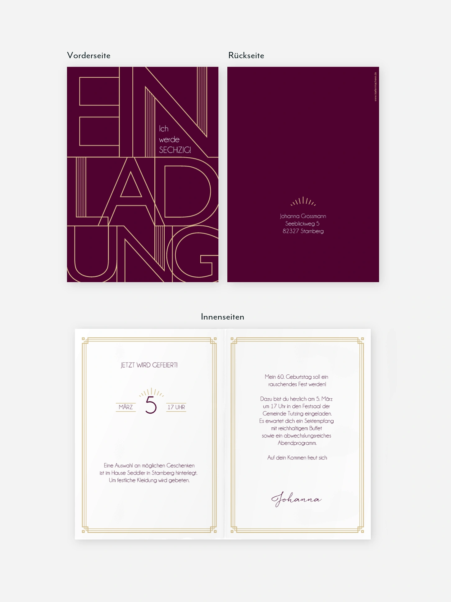 Einladung 60. Geburtstag Futuristic Invite