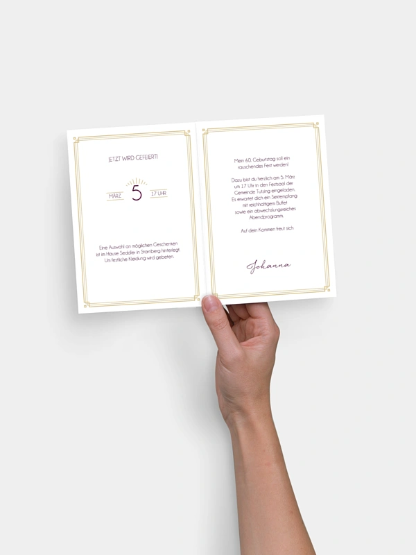 Einladung 60. Geburtstag Futuristic Invite