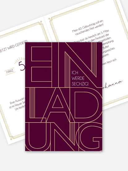 Einladung 60. Geburtstag Futuristic Invite