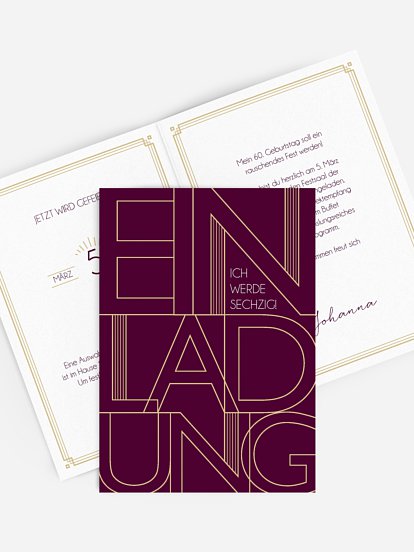 Einladung 60. Geburtstag Futuristic Invite
