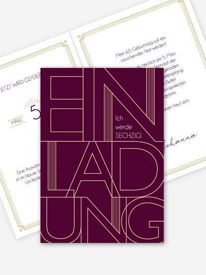 Einladung 60. Geburtstag Futuristic Invite