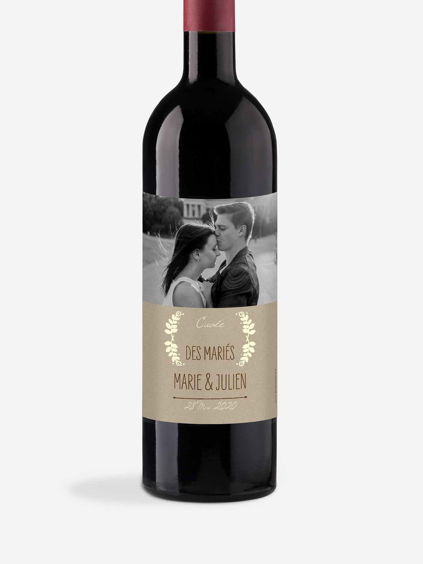 Étiquette bouteille Rustic love