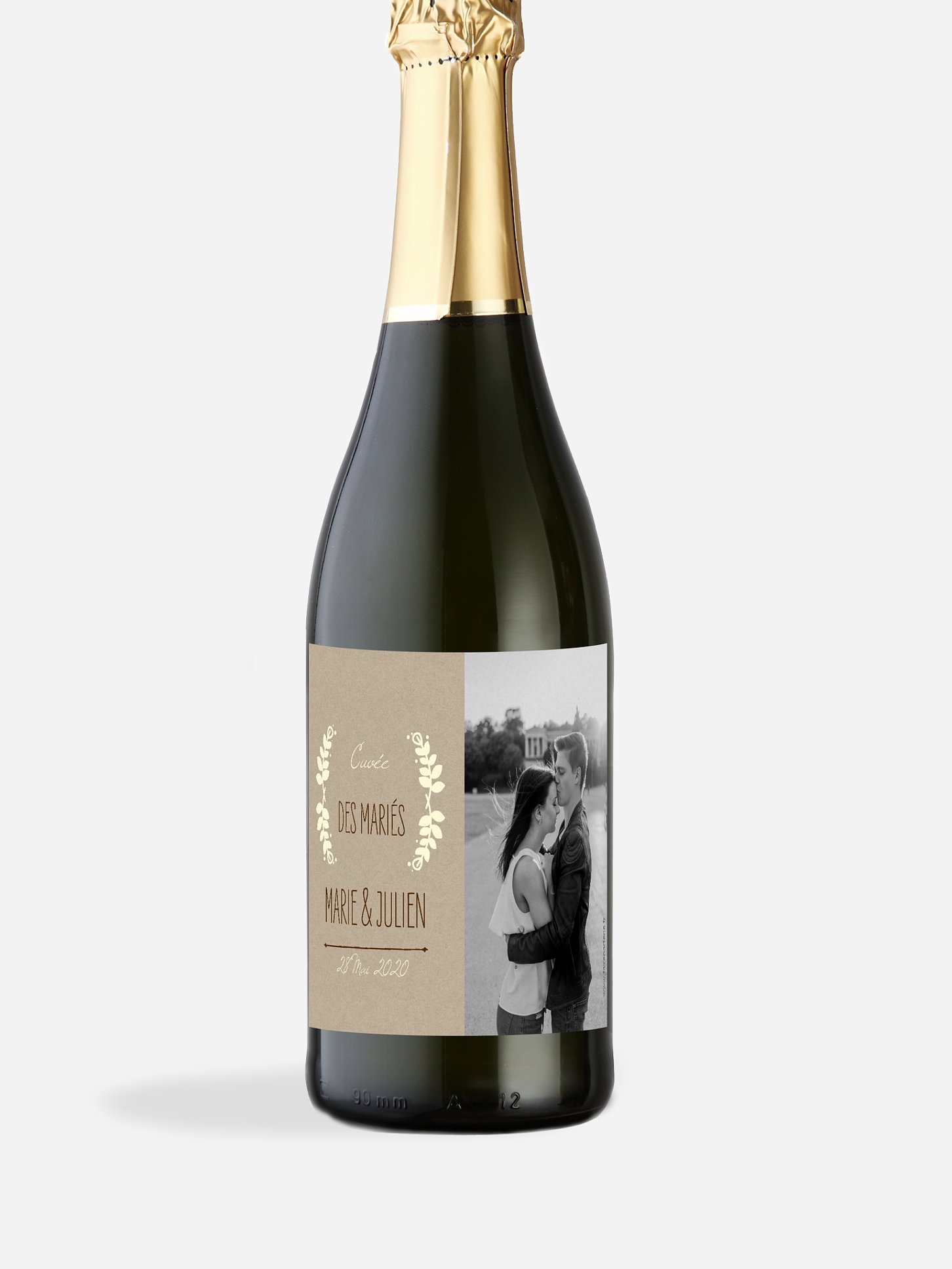 Étiquette bouteille Rustic love