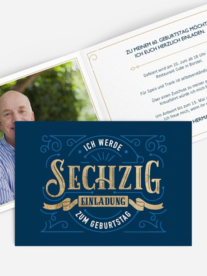 Einladung 60. Geburtstag Vergangene Zeiten